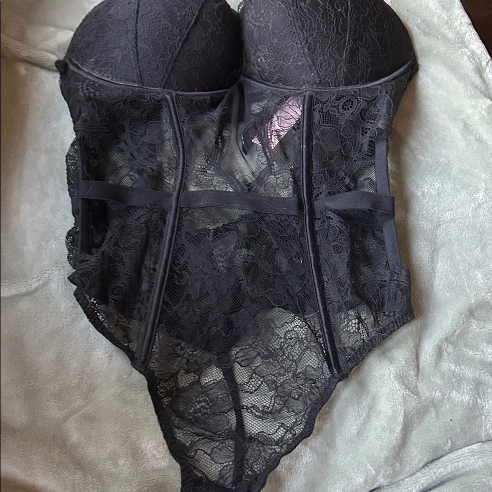 Elegant Black Lace Teddy